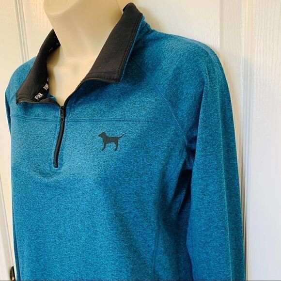 Victoria’s Secret PINK Blue & Black Pullover! ❤️ - Picture 1 of 5
